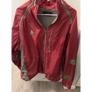 Triple 5 Soul NYC Men's XL Red Multiple‎ Zipper Windbreaker Jacket Vintage